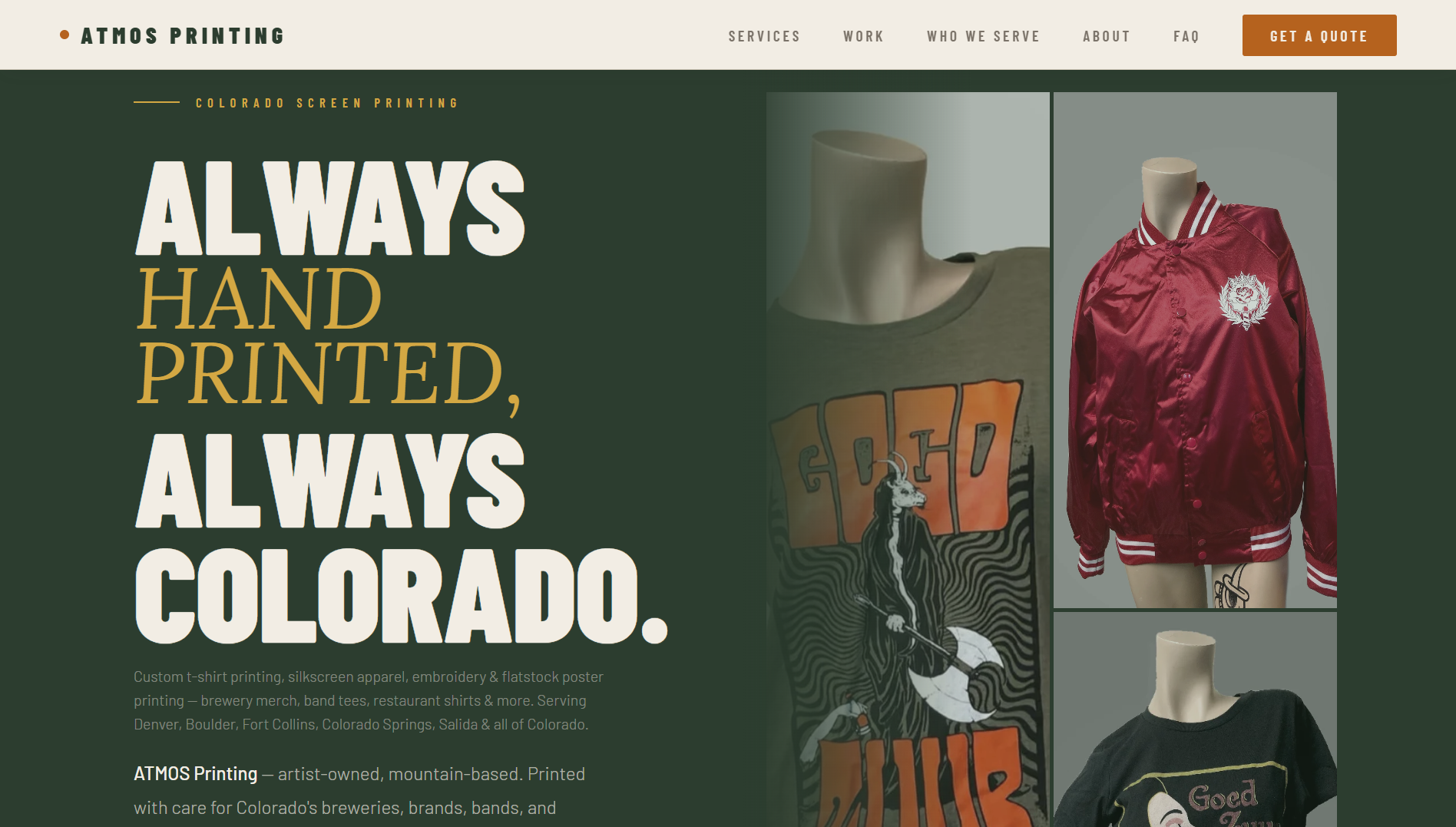 ATMOS Printing website